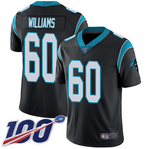 Carolina Panthers Limited Black Youth Daryl Williams Home Jersey NFL Football 60 100th Season Vapor Untouchable